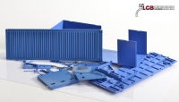 LGB Container - blau - Bausatz